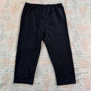 Charcoal Gray Capri Leggings Women’s Large Stretch Pull On Lounge Pants